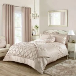 Dunelm Karissa Champagne Round Cushion -Decoration Store 1000070806 alt02