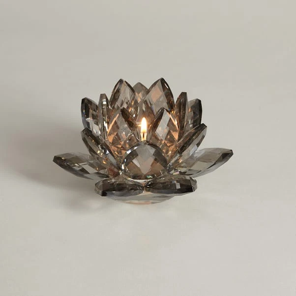 5A Fifth Avenue Smoked Crystal Tealight Holder 2 5A Fifth Avenue Smoked Crystal Tealight Holder - Image 2