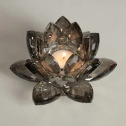 5A Fifth Avenue Smoked Crystal Tealight Holder 10 5A Fifth Avenue Smoked Crystal Tealight Holder -Decoration Store 1000119620 alt04