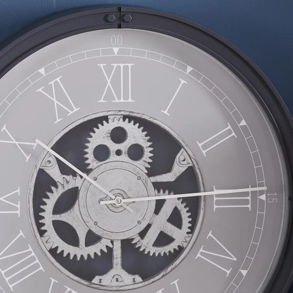 Dunelm Mechanism 51cm Wall Clock Grey 2 Dunelm Mechanism 51cm Wall Clock Grey - Image 2