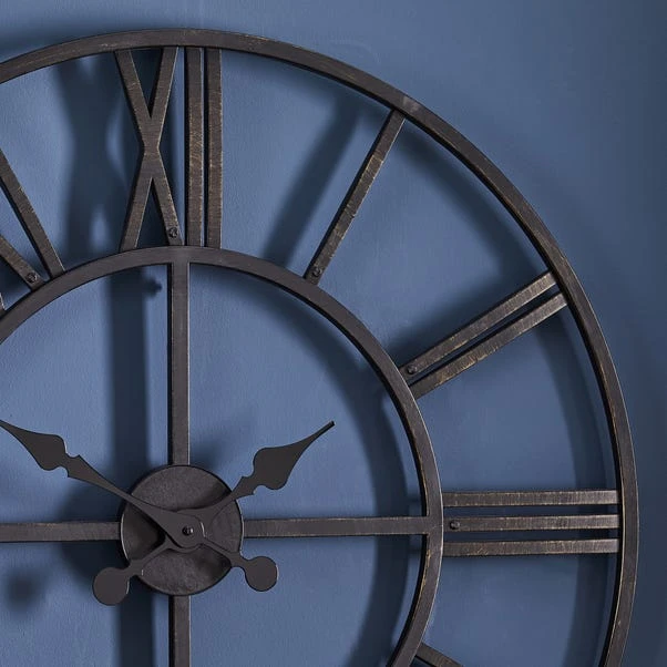 Dunelm Oversized Skeleton Black Clock 2 Dunelm Oversized Skeleton Black Clock - Image 2