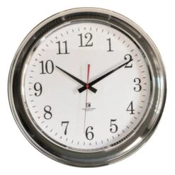 Cedar & Sage Marshfield Clock Chrome 41cm -Decoration Store 1000156497 alt02