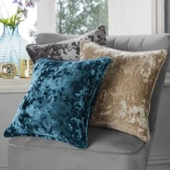 Dunelm Crushed Velour Cushion -Decoration Store 1000157663 alt05