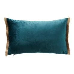 Dunelm Three Monkeys Teal Velvet Cushion -Decoration Store 1000157718 alt03