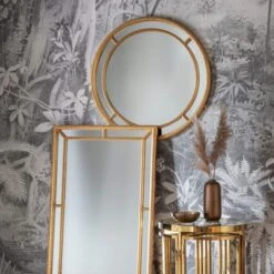 Cedar & Sage Mansfield Round Wall Mirror, Gold 90cm -Decoration Store 1000160449 alt02