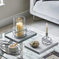 Dorma Circle Silver Candelabra -Decoration Store 1000167632 alt03