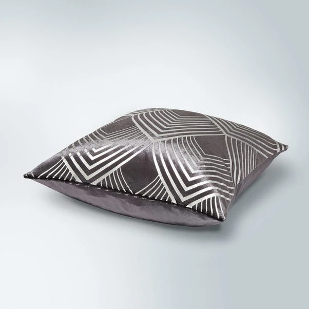Dunelm Geo Silver Foil Cushion 3 Dunelm Geo Silver Foil Cushion - Image 3
