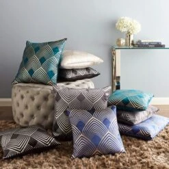 Dunelm Geo Silver Foil Cushion 10 Dunelm Geo Silver Foil Cushion -Decoration Store 1000181982 alt08