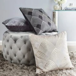 Dunelm Geo Silver Foil Cushion 11 Dunelm Geo Silver Foil Cushion -Decoration Store 1000181982 alt09