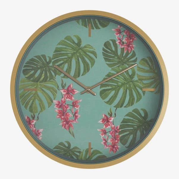 Dunelm Equatorial Leaf 30cm Wall Clock 2 Dunelm Equatorial Leaf 30cm Wall Clock - Image 2