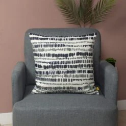 Dunelm Brushstrokes Cushion Monochrome -Decoration Store 1000186322 alt03