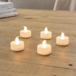 Dunelm LED Church Pack Of 5 Tea Lights
