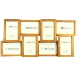 Dunelm Natural Wood Eight Opening Photo Frame
