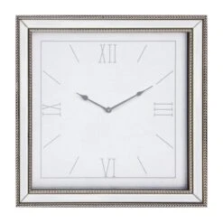 Dorma 44cm Mirrored Wall Clock Silver