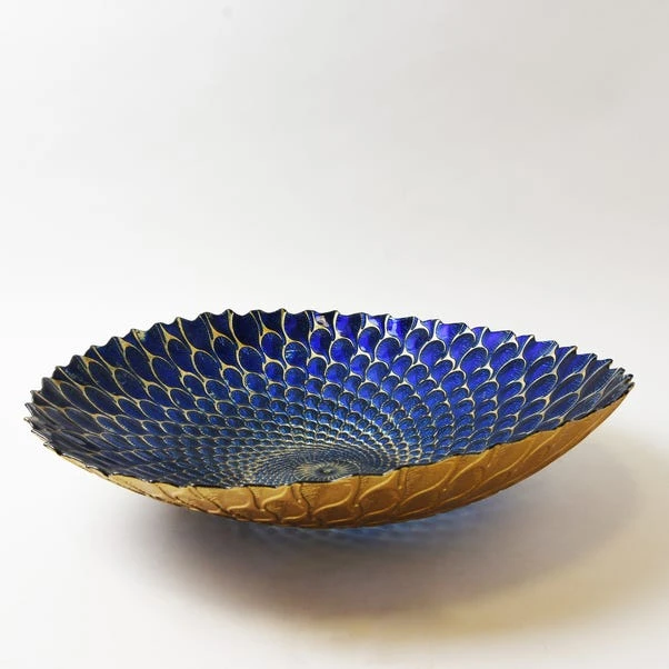 Dunelm Deco Charm Teal Glass Platter 1 Dunelm Deco Charm Teal Glass Platter