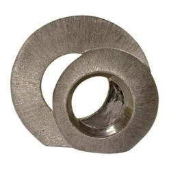 Dunelm Silver Ceramic Textured Circles Sculptur