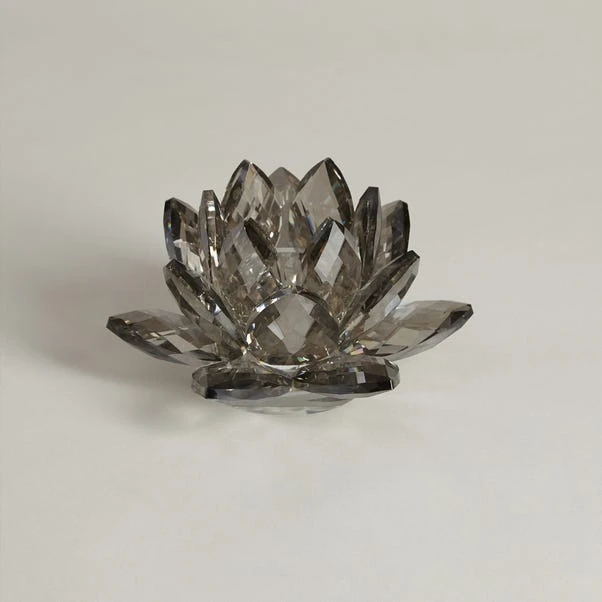 5A Fifth Avenue Smoked Crystal Tealight Holder 1 5A Fifth Avenue Smoked Crystal Tealight Holder