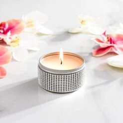 Dunelm Sparkle Diamante Grapefruit And Patchouli Tin Candle