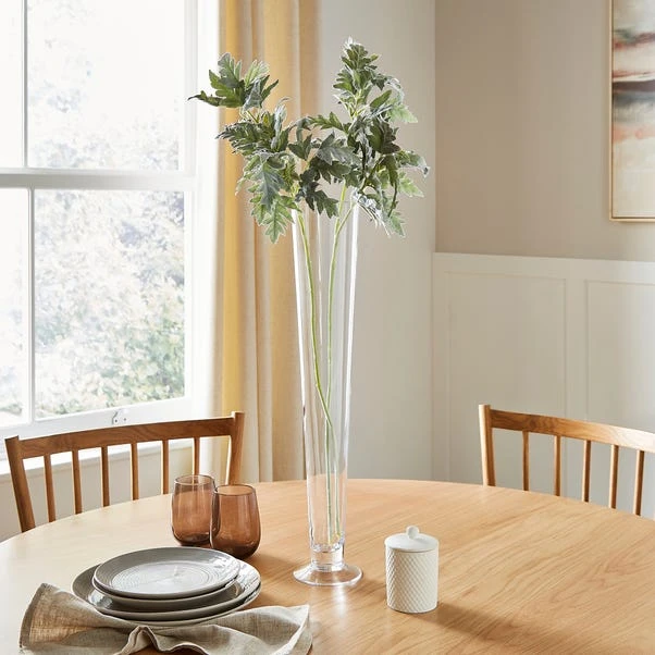 Dunelm Clear Tall Footed Vase 1 Dunelm Clear Tall Footed Vase
