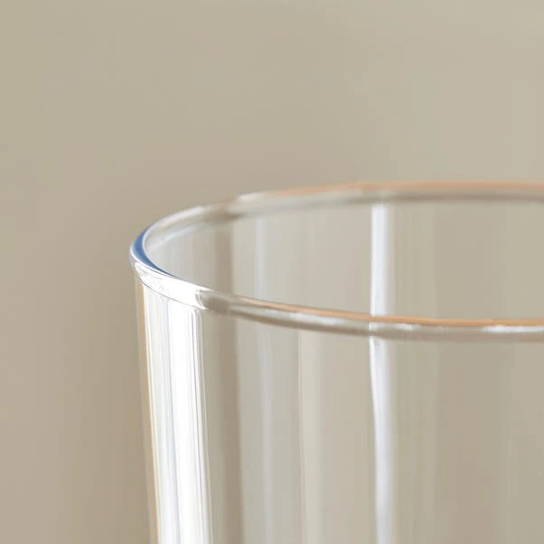 Dunelm Clear Tall Footed Vase 2 Dunelm Clear Tall Footed Vase - Image 2