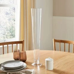 Dunelm Clear Tall Footed Vase 6 Dunelm Clear Tall Footed Vase -Decoration Store 30572723 alt02