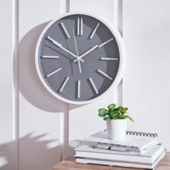 Dunelm Modern 35cm Wall Clock Grey