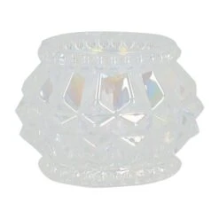 Dunelm Geo Lustre Glass Tealight Holder