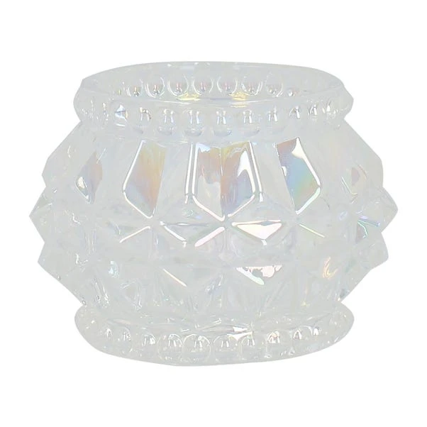 Dunelm Geo Lustre Glass Tealight Holder 1 Dunelm Geo Lustre Glass Tealight Holder