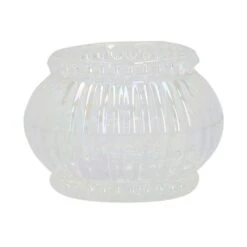 Dunelm Ribbed Lustre Glass Tealight Holder
