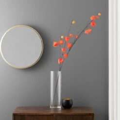 Dunelm Lantern Flower Orange Spray 112cm