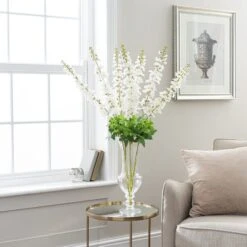 Dunelm Delphinium Cream Spray 92cm
