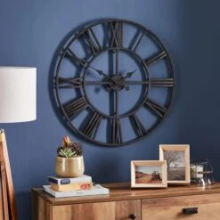 Dunelm Oversized Skeleton Black Clock
