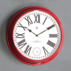 Cedar & Sage Kirby Clock Red 52cm