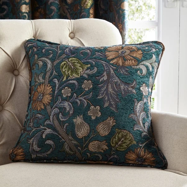 Luxury Collection Betsy Chenille Jacquard Lagoon Cushion 1 Luxury Collection Betsy Chenille Jacquard Lagoon Cushion