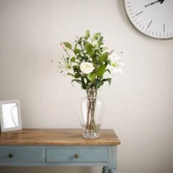 Artificial Peony Lilac Rose Berry Salal White