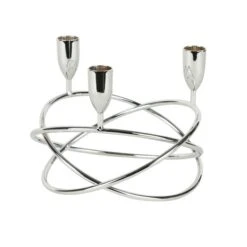 Dorma Circle Silver Candelabra