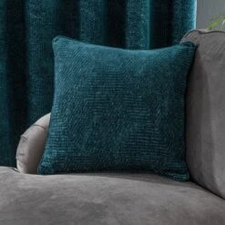 Luxury Collection Chenille Geo Peacock Cushion