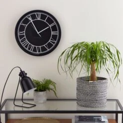 Dunelm Contemporary Black Clock 39cm