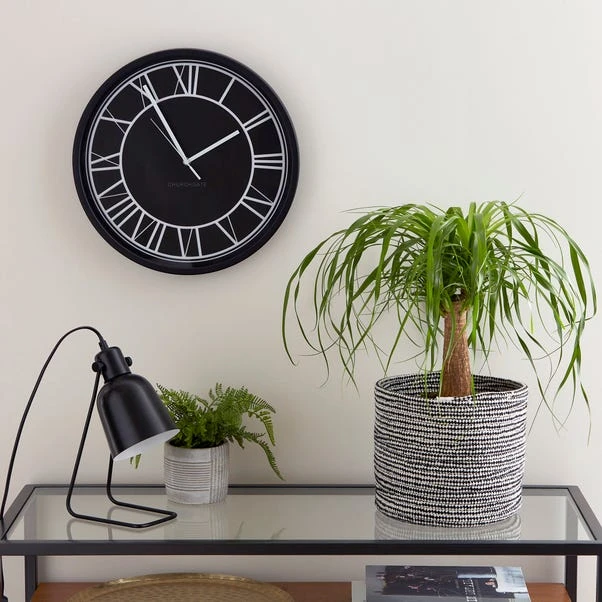 Dunelm Contemporary Black Clock 39cm 1 Dunelm Contemporary Black Clock 39cm
