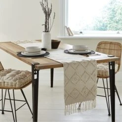 Dunelm Macrame Global Box Seat Pad -Decoration Store 30689641 alt03