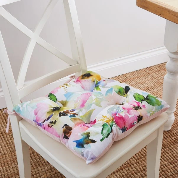 Dunelm Sophia Floral Seat Pad 6 Dunelm Sophia Floral Seat Pad - Image 6