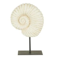 Dunelm Fossil Shell On Stand Sculpture