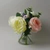 Dunelm Roses In Glass Vase Cream 30cm