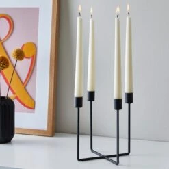 Dunelm Black Dinner Candelabra