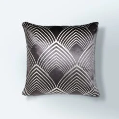 Dunelm Geo Silver Foil Cushion