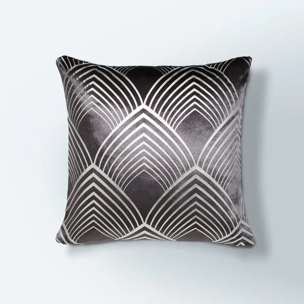 Dunelm Geo Silver Foil Cushion 1 Dunelm Geo Silver Foil Cushion