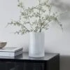 Dunelm Ridged Frosted Glass Vase 18cm White