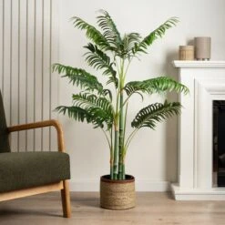 Dunelm Artificial Golden Palm Tree 130cm