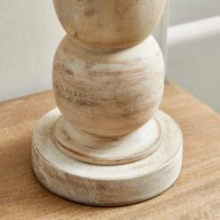 Dunelm Churchgate Turned Wood Candlestick 35cm -Decoration Store 30727065 alt03