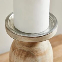 Dunelm Churchgate Solid Wood Candlestick 22cm -Decoration Store 30727067 alt02